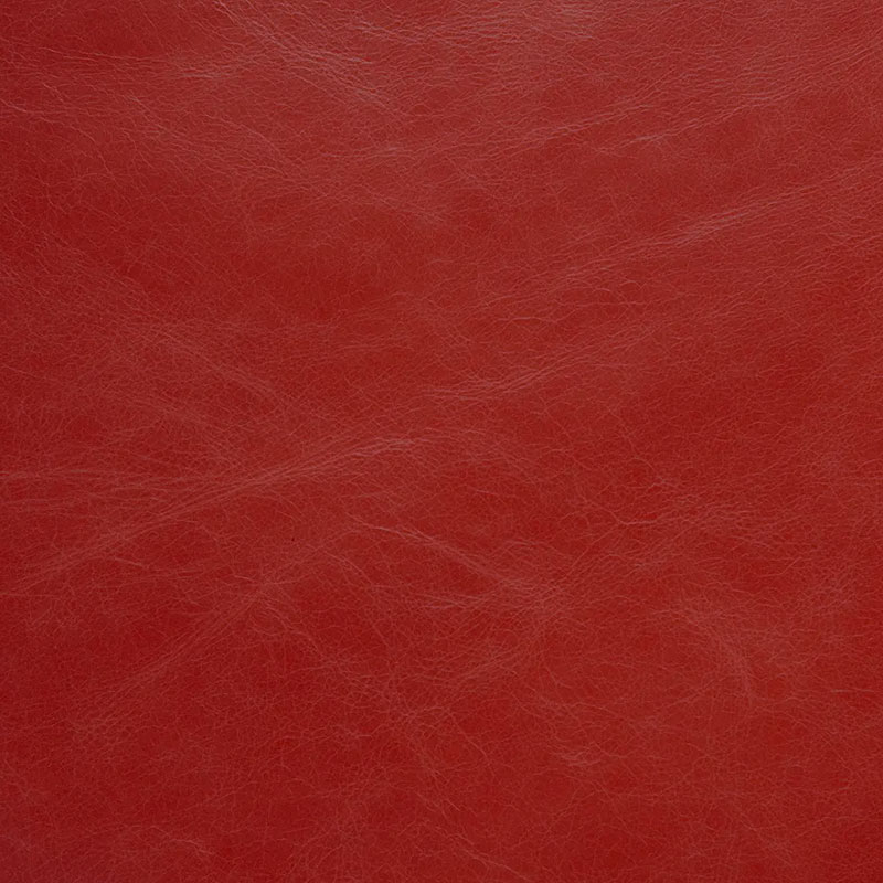 Cuero rojo tipo top grain para muebles