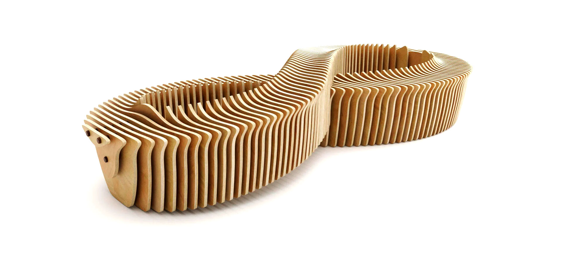 Banca paramétrica en madera